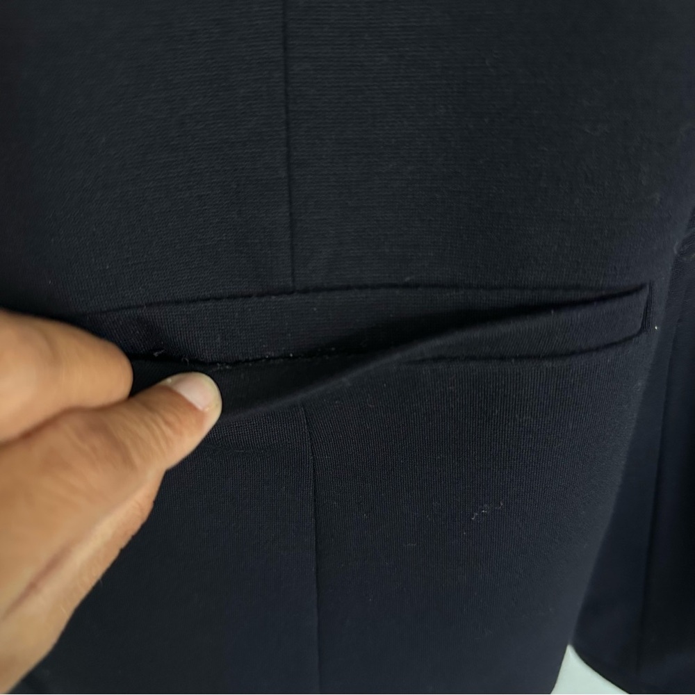 Talbots Italian Luxe Knit Four-Button Jacket Navy 16 - Picture 3 of 8